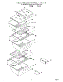 03 - Refrigerator Shelf parts for Whirlpool Refrigerator 7ED22PQXFW01 from AppliancePartsPros.com