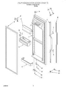 07 - Refrigerator Door parts for Whirlpool Refrigerator 3XART722F02 from AppliancePartsPros.com
