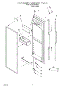 06 - Refrigerator Door parts for Whirlpool Refrigerator 3XART725F02 from AppliancePartsPros.com