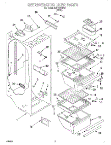 02 - Refrigerator Liner parts for Whirlpool Refrigerator 3XART700F02 from AppliancePartsPros.com