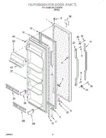 06 - Refrigerator Door parts for Whirlpool Refrigerator 3XART700F02 from AppliancePartsPros.com
