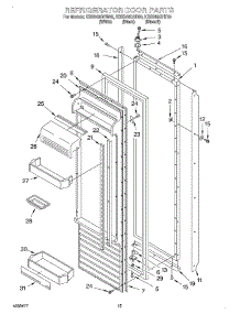 11 - Refrigerator Door parts for Kitchenaid Refrigerator KSSS48QHT00 from AppliancePartsPros.com