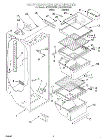02 - Refrigerator Liner parts for Whirlpool Refrigerator 8ED20TKXFN01 from AppliancePartsPros.com