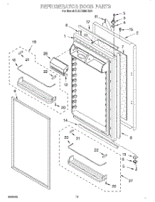 08 - Refrigerator Door parts for Kitchenaid Refrigerator KBLC36MHS01 from AppliancePartsPros.com