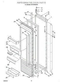10 - Refrigerator Door parts for Kitchenaid Refrigerator KSSS36MHX00 from AppliancePartsPros.com
