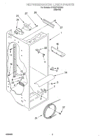 02 - Refrigerator Liner parts for Whirlpool Refrigerator 4YED27PQFN02 from AppliancePartsPros.com