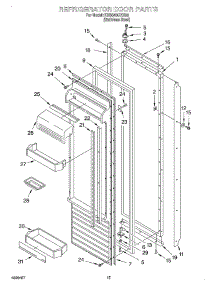 11 - Refrigerator Door parts for Kitchenaid Refrigerator KSSS48QHX00 from AppliancePartsPros.com