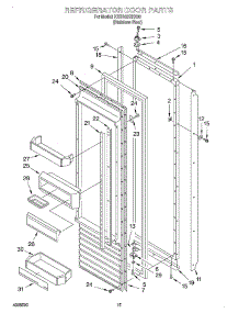11 - Refrigerator Door parts for Kitchenaid Refrigerator KSSS42QHX00 from AppliancePartsPros.com
