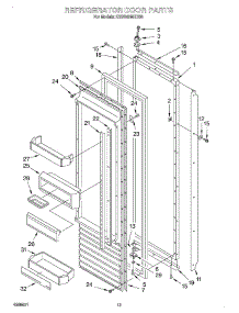 10 - Refrigerator Door parts for Kitchenaid Refrigerator KSSS42MHX00 from AppliancePartsPros.com