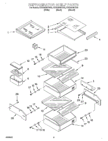 07 - Refrigerator Shelf parts for Kitchenaid Refrigerator KSSS42MHT00 from AppliancePartsPros.com