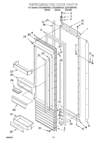 10 - Refrigerator Door parts for Kitchenaid Refrigerator KSSS36MHT00 from AppliancePartsPros.com