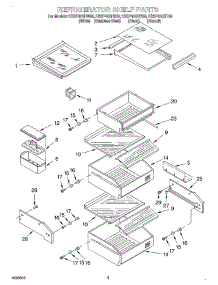 07 - Refrigerator Shelf parts for Kitchenaid Refrigerator KSSP42QHS00 from AppliancePartsPros.com