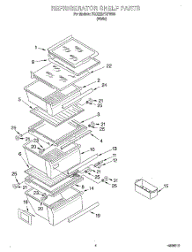 03 - Refrigerator Shelf parts for Whirlpool Refrigerator 7GD22DFXFW00 from AppliancePartsPros.com