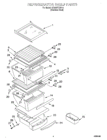 03 - Refrigerator Shelf parts for Whirlpool Refrigerator GD25SFCHS10 from AppliancePartsPros.com