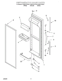 06 - Refrigerator Door parts for Whirlpool Refrigerator ED25PEXHB00 from AppliancePartsPros.com