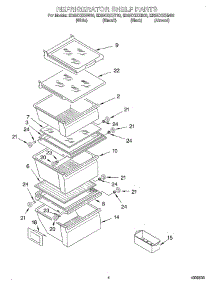 03 - Refrigerator Shelf parts for Whirlpool Refrigerator ED25CQXHW00 from AppliancePartsPros.com