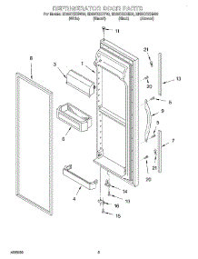 06 - Refrigerator Door parts for Whirlpool Refrigerator ED25CQXHW00 from AppliancePartsPros.com