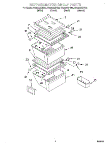 03 - Refrigerator Shelf parts for Whirlpool Refrigerator ED22CQXHW00 from AppliancePartsPros.com