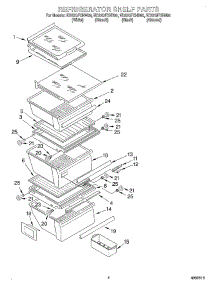 03 - Refrigerator Shelf parts for Whirlpool Refrigerator ED22QFXHW00 from AppliancePartsPros.com