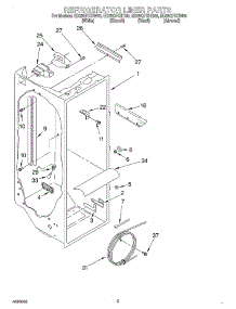 02 - Refrigerator Liner parts for Whirlpool Refrigerator ED25QFXHN00 from AppliancePartsPros.com