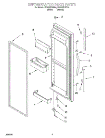 06 - Refrigerator Door parts for Whirlpool Refrigerator ED25VFXHW00 from AppliancePartsPros.com