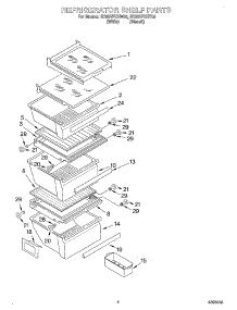03 - Refrigerator Shelf parts for Whirlpool Refrigerator ED25VFXHT00 from AppliancePartsPros.com