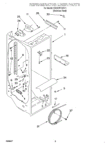 02 - Refrigerator Liner parts for Kitchenaid Refrigerator KSRS27FGSS11 from AppliancePartsPros.com