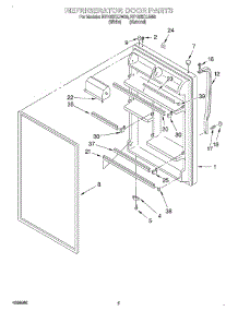 04 - Refrigerator Door parts for Roper Refrigerator RT18SKXJN00 from AppliancePartsPros.com