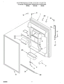 04 - Refrigerator Door parts for Whirlpool Refrigerator GT22DKXJB00 from AppliancePartsPros.com