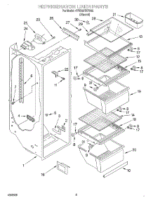 02 - Refrigerator Liner parts for Whirlpool Refrigerator 4YED20TKFN02 from AppliancePartsPros.com