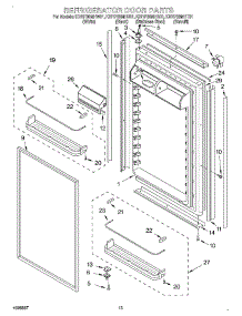 08 - Refrigerator Door parts for Kitchenaid Refrigerator KBRP36MHS01 from AppliancePartsPros.com