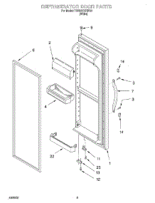 06 - Refrigerator Door parts for Estate Refrigerator TS25AEXHW00 from AppliancePartsPros.com