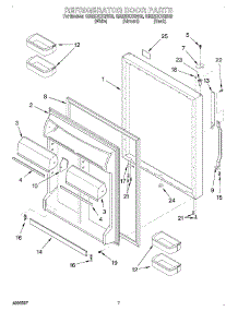 05 - Refrigerator Door parts for Whirlpool Refrigerator GB22DKXGB02 from AppliancePartsPros.com