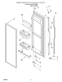 05 - Refrigerator Door parts for Whirlpool Refrigerator 3XART730GW00 from AppliancePartsPros.com