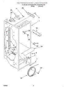 02 - Refrigerator Liner parts for Whirlpool Refrigerator 4KSRS25QFA02 from AppliancePartsPros.com