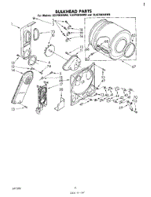 04 - Section parts for Whirlpool Dryer 1LE5700XKW0 from AppliancePartsPros.com
