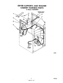 04 - Dryer Supports, Washer Cabinets Har parts for Whirlpool Washer Dryer Combo LT4900XMW0 from AppliancePartsPros.com