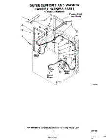 04 - Dryer Supports And Washer Cabinet H parts for Whirlpool Washer Dryer Combo LT4905XMW0 from AppliancePartsPros.com