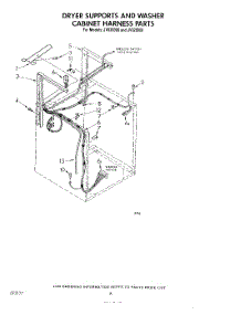 06 - Dryer Supports And Washer Cabinet H parts for Whirlpool Washer Dryer Combo JV020080 from AppliancePartsPros.com