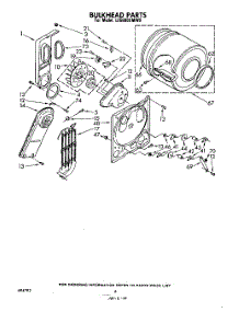 04 - Section parts for Whirlpool Dryer LE5600XMW0 from AppliancePartsPros.com