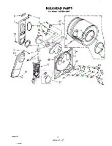 04 - Section parts for Whirlpool Dryer LE5700XMW1 from AppliancePartsPros.com