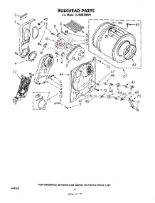 04 - Section parts for Whirlpool Dryer LE7000XMW1 from AppliancePartsPros.com