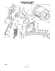 04 - Section parts for Whirlpool Dryer LE5800XMW2 from AppliancePartsPros.com