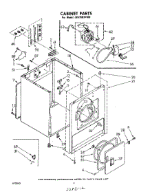 03 - Section parts for Whirlpool Dryer LE5700XPW0 from AppliancePartsPros.com