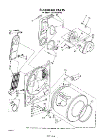 04 - Section parts for Whirlpool Dryer LE5750XMW0 from AppliancePartsPros.com