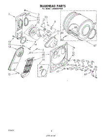 04 - Section parts for Whirlpool Dryer LE6600XPW0 from AppliancePartsPros.com