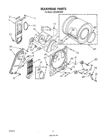 04 - Section parts for Whirlpool Dryer LE5530XSW0 from AppliancePartsPros.com