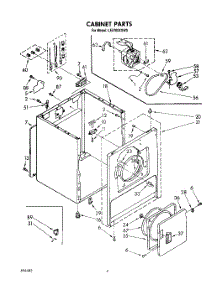 03 - Section parts for Whirlpool Dryer LE5700XSW0 from AppliancePartsPros.com