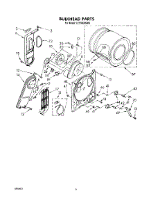 04 - Section parts for Whirlpool Dryer LE5700XSW0 from AppliancePartsPros.com