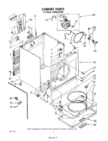 03 - Section parts for Whirlpool Dryer LE6805XPW0 from AppliancePartsPros.com
